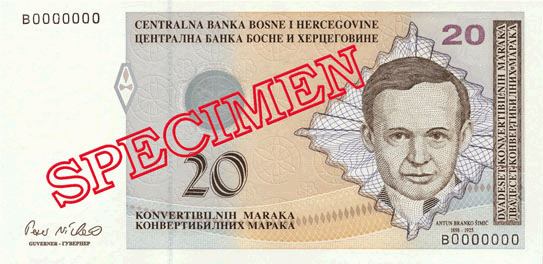 Bankovka bosniansko-hercegovinskú marku