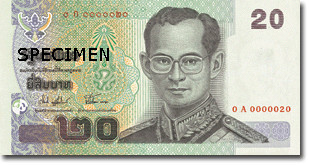Bankovka thajský baht