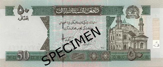 Bankovka afgánske afghani