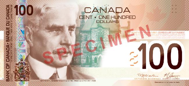 Bankovka kanadský dolár