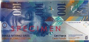 Bankovka švajčiarsky frank