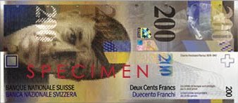 Bankovka švajčiarsky frank