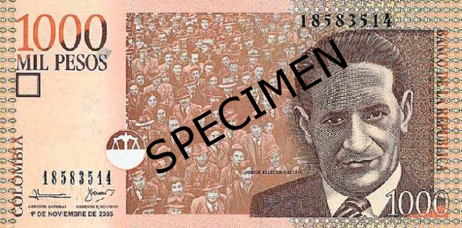 Bankovka kolumbijské peso