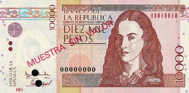 Bankovka kolumbijské peso