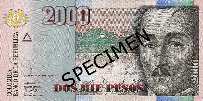 Bankovka kolumbijské peso
