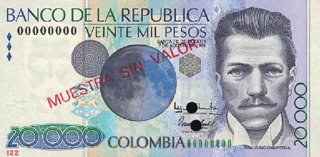 Bankovka kolumbijské peso