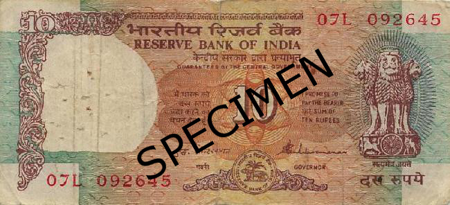 Bankovka indickú rupiu