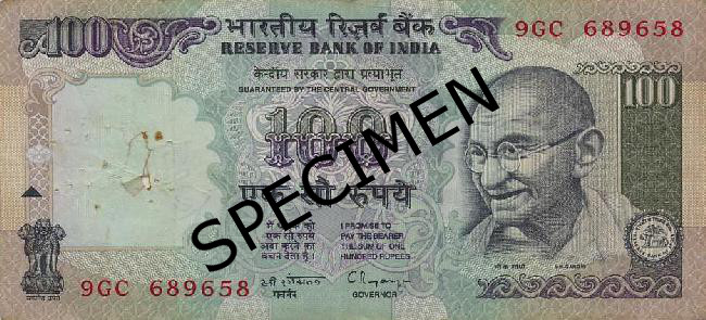 Bankovka indickú rupiu