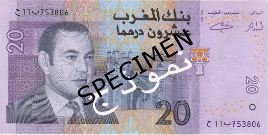 Bankovka marocký dirham