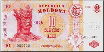 Bankovka moldavský lei