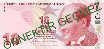 Bankovka tureckú líru