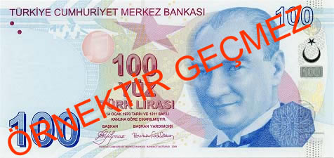 Bankovka tureckú líru