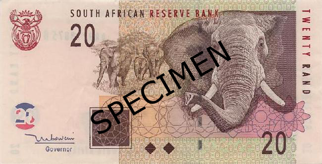 Bankovka juhoafrický rand