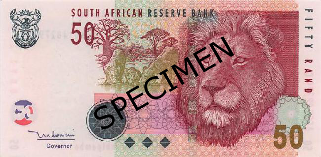 Bankovka juhoafrický rand